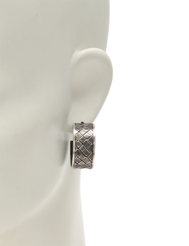 ボッテガヴェネタ BOTTEGA VENETA フープピアス イントレ