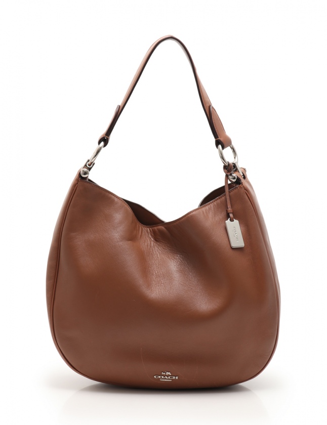 コーチ COACH ショルダーバッグ ノマドホーボー グラブタンレザー 茶  