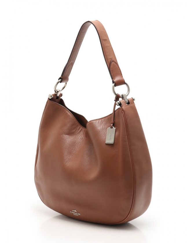 コーチ COACH ショルダーバッグ ノマドホーボー グラブタンレザー 茶 