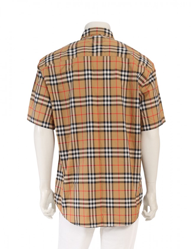 バーバリー Burberry シャツ ヴィンテージチェック 茶 Xl トップス 半袖 チェック柄 コットン 18fw メンズ 114 ベクトルパーク