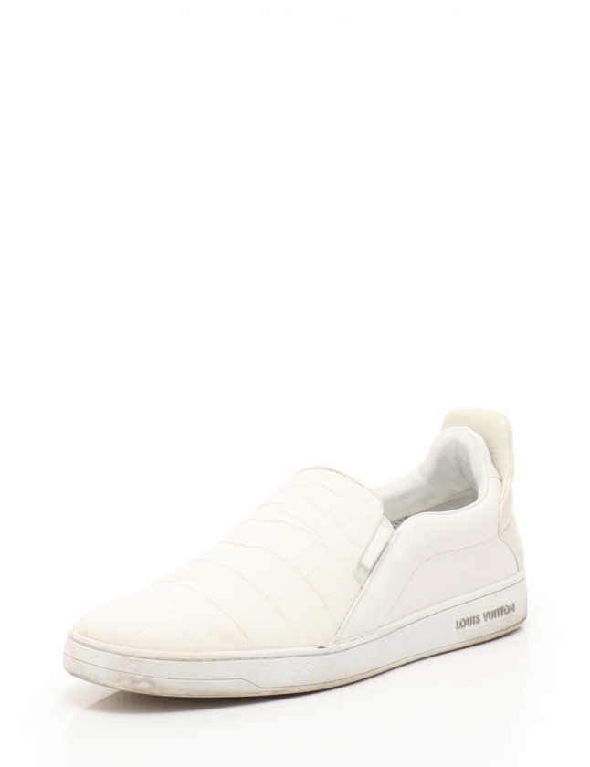 ルイヴィトン LOUIS VUITTON スリッポン スニーカー 白 7 シューズ 