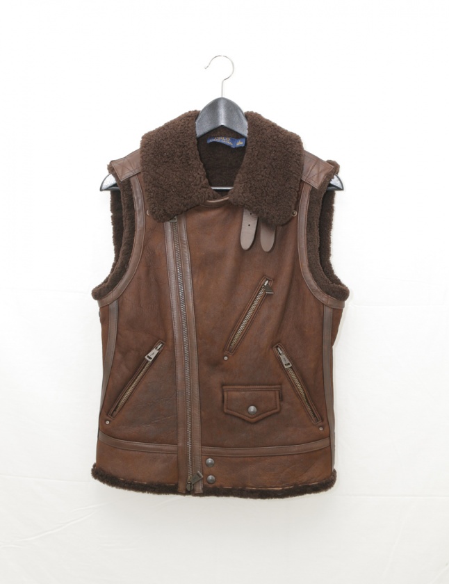 ポロ ラルフローレン POLO RALPH LAUREN ベスト シアリング バイカー  