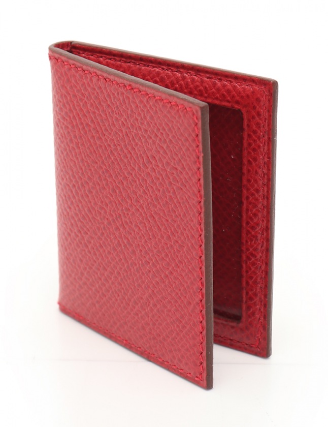 HERMES 赤 レザー ミニフォトフレーム