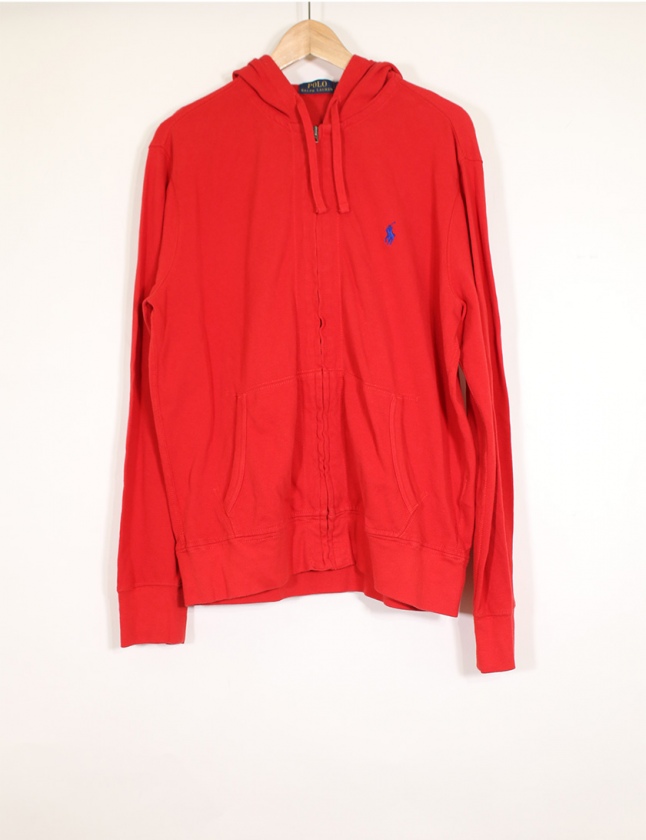ポロ ラルフローレン POLO RALPH LAUREN パーカー ジップアップ 赤 L 