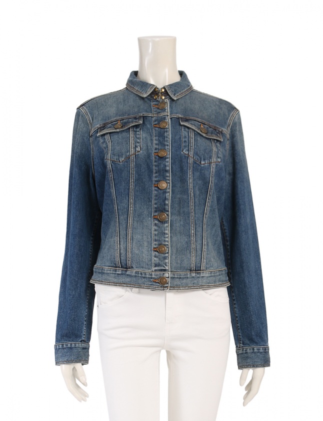 バーバリーブリット BURBERRY BRIT デニムジャケット ネイビー L  