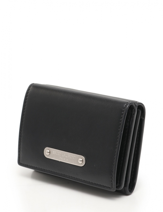 サン ローラン 財布 三つ折り財布 SAINT LAURENT PARIS プリント  