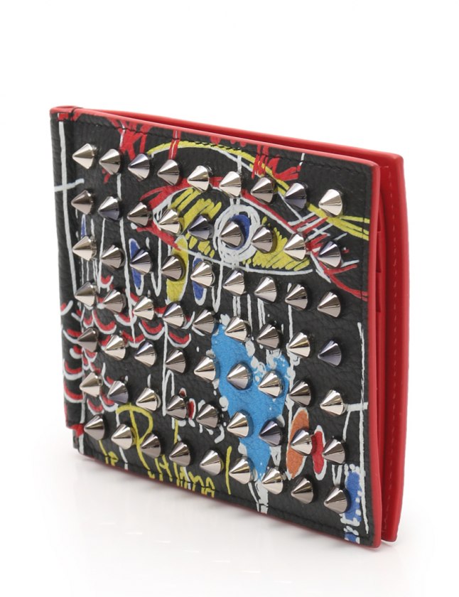 美品✨】クリスチャンルブタン マネークリップ 総柄 スタッズ とんでも  