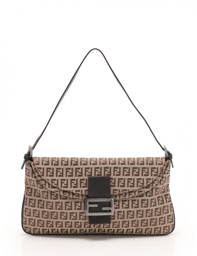 フェンディ FENDI ショルダーバッグ ズッキーノ ベージュ 茶 8BR002  