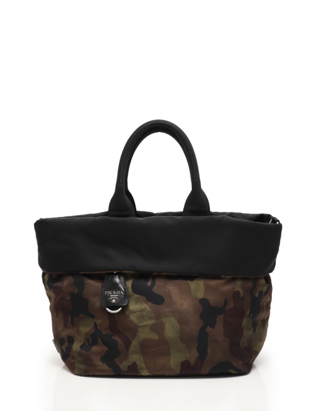 プラダ PRADA トートバッグ ショルダーバッグ カーキ 茶 黒 BN1959 
