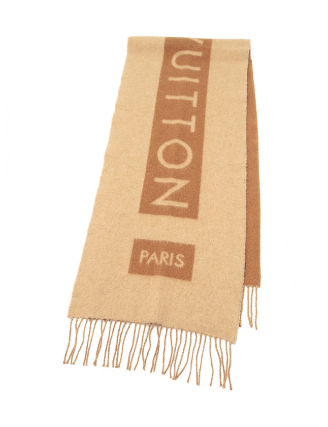ルイヴィトン LOUIS VUITTON マフラー エシャルプ バローダ キャメル