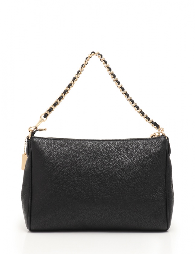 コーチ COACH チェーンハンドバッグ ショルダーバッグ 黒 ゴールド 