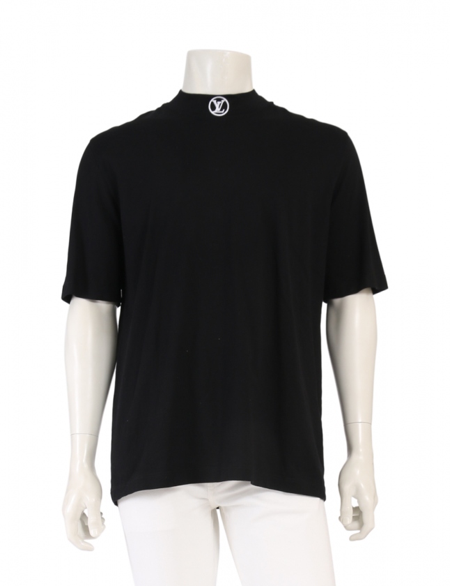 ルイヴィトン LOUIS VUITTON カットソー Tシャツ LVロゴ 黒 XL 