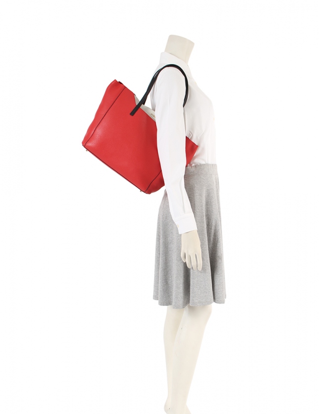フルラ FURLA トートバッグ ファンタジア 赤 白 レザー FANTASIA
