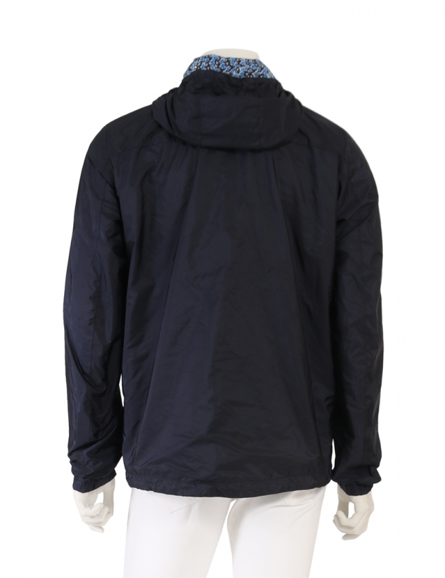 プラダスポーツ PRADA SPORT ブルゾン パーカー 黒 青 52 アウター 