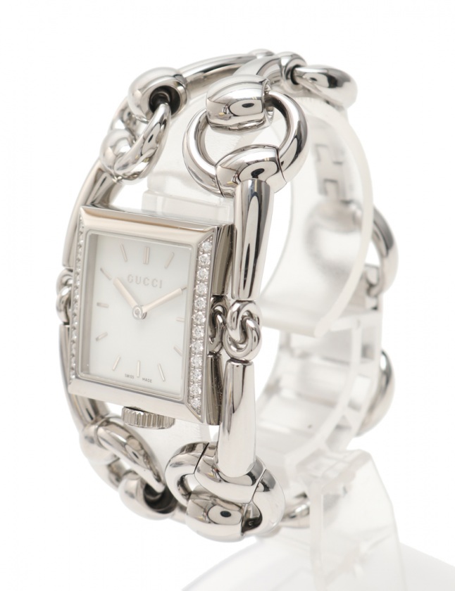 グッチ GUCCI 腕時計 シニョーリア クオーツ シルバー 116.3 SS  
