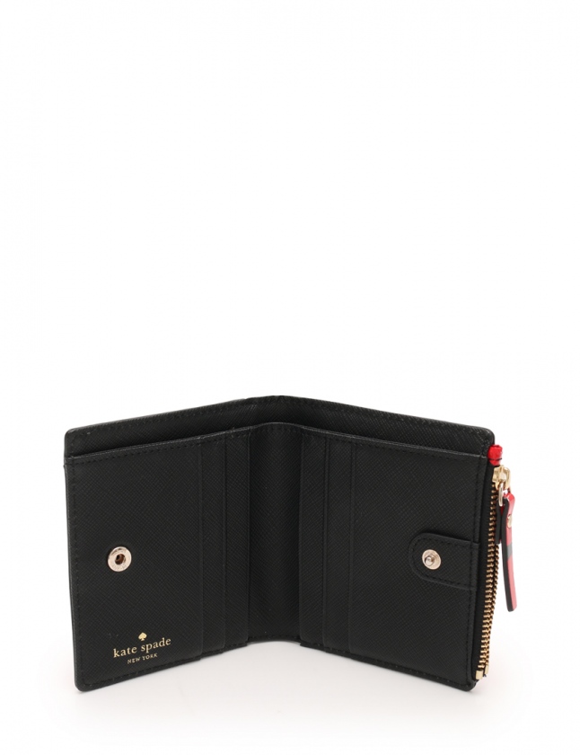 ケイトスペード KATE SPADE 二つ折り財布 赤 黒 小物 エナメル