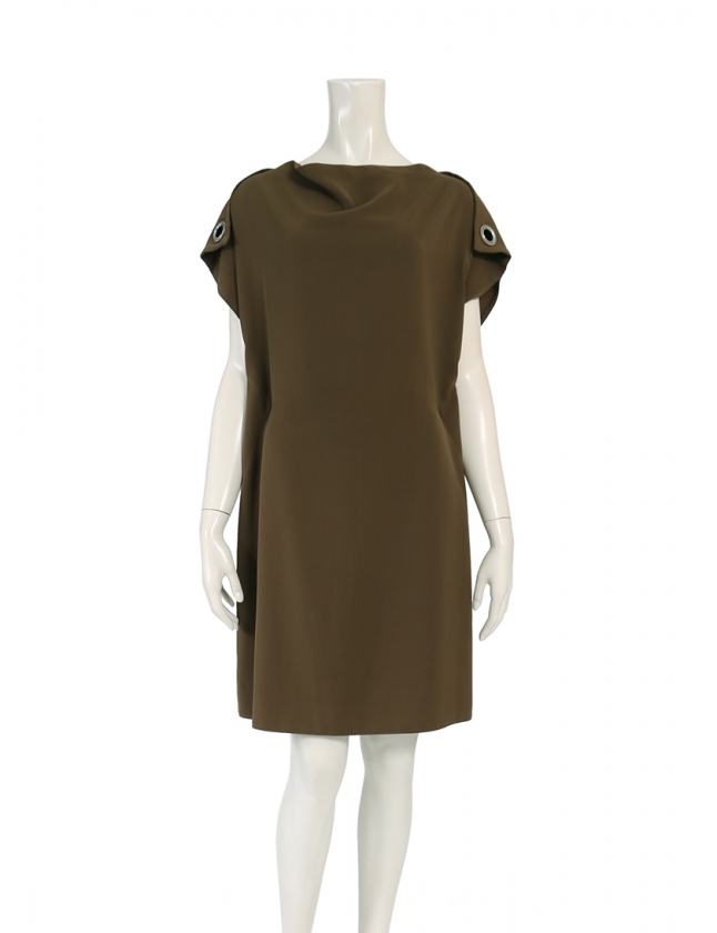 エムエムシックスメゾンマルジェラ Mm6 Maison Margiela ワンピース カーキ 38 ノースリーブ ひざ丈 無地 S 15aw レディース 114 ベクトルパーク