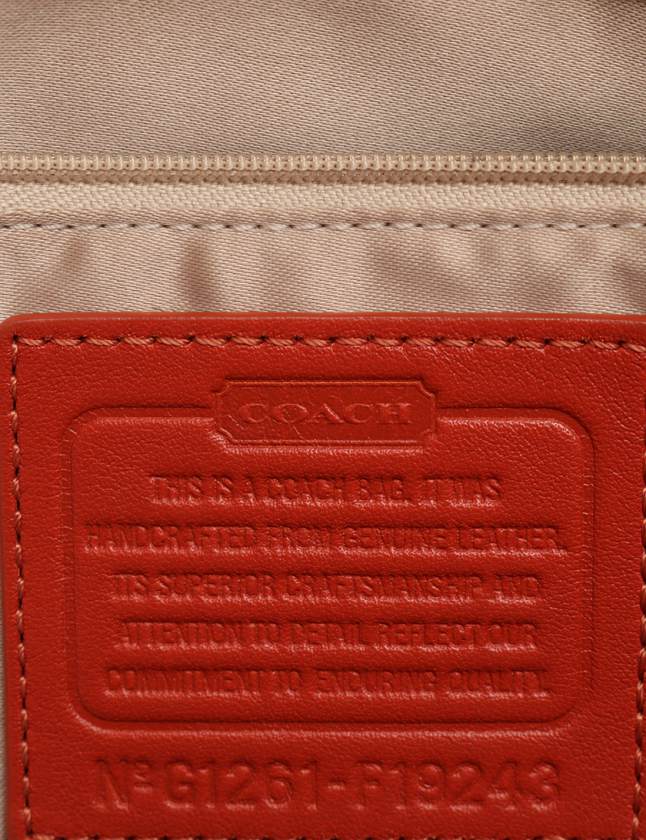 コーチ COACH トートバッグ ショルダーバッグ オレンジブラウン