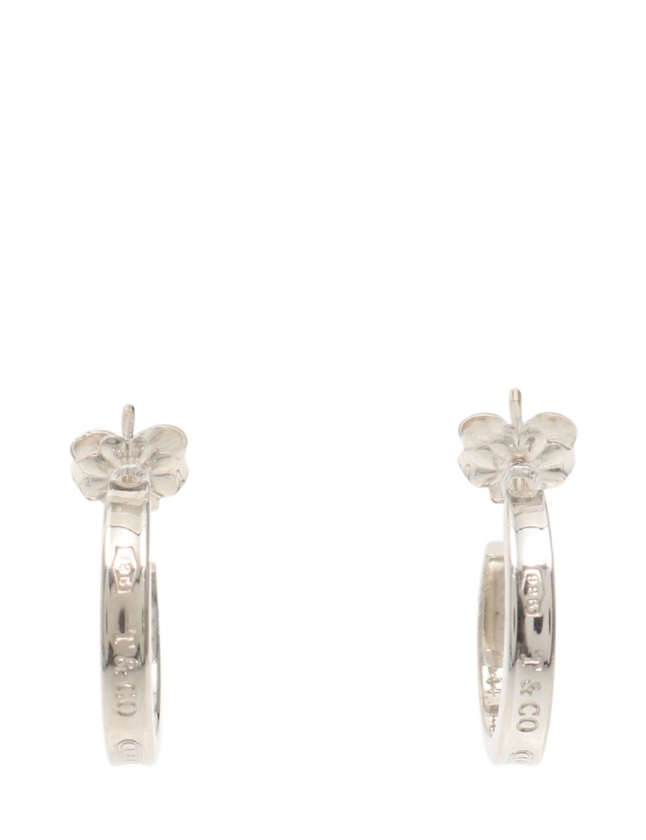 ティファニー TIFFANY & CO. ピアス ナローフープ シルバー 