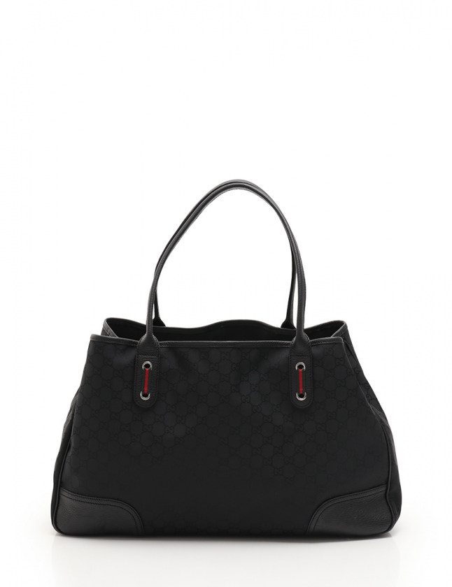 グッチ GUCCI トートバッグ GG柄 シェリーライン 黒 293589 ナイロン 