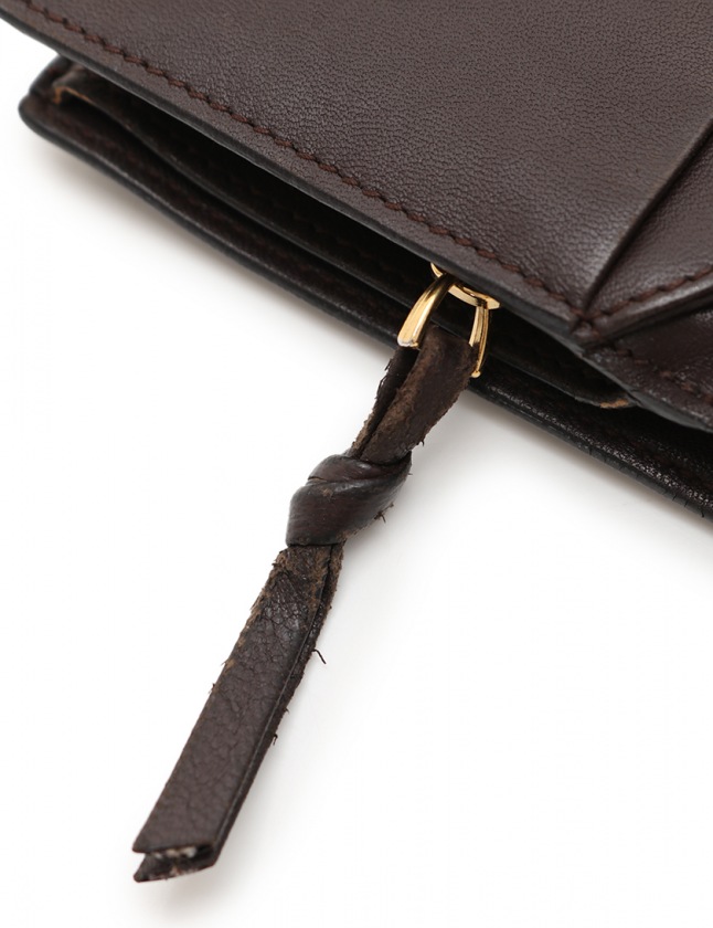 ボッテガヴェネタ　 長財布　イントレチャート　114074 ダークブラウン ボッテガヴェネタ BOTTEGA VENETA 長財布 イントレチャート