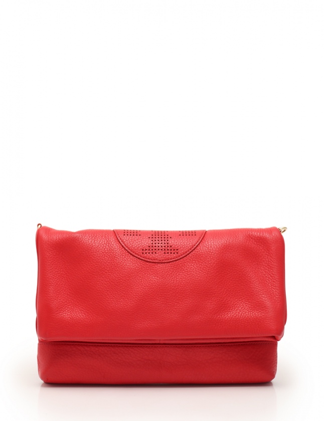 トリーバーチ TORY BURCH クラッチバッグ ショルダーバッグ 赤 レザー