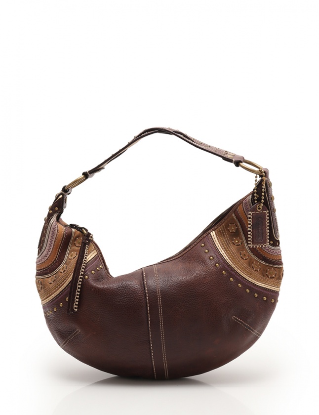 コーチ COACH ショルダーバッグ 茶 ベージュ F10478 レザー