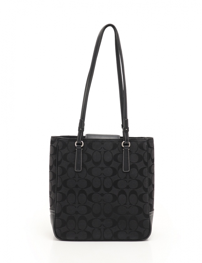 ★COACH★ トートバッグ シグネチャー キャンバス ブラック 6090 ☆COACH☆ トートバッグ シグネチャー キャンバス ブラック 6090
