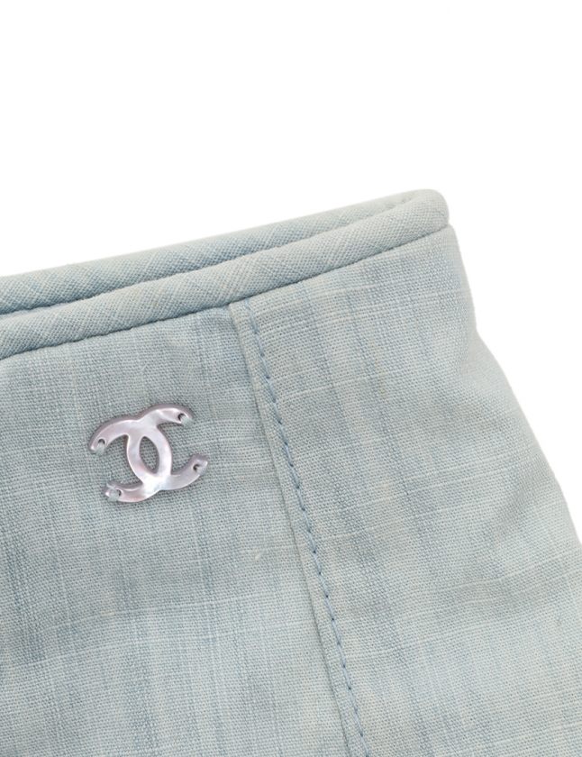 シャネル CHANEL ショートパンツ キュロット 水色 サイズ34 スカート シャネル CHANEL ショートパンツ キュロット 水色 サイズ34