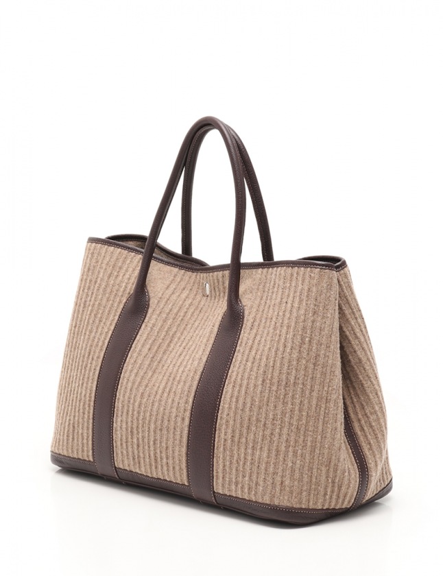 エルメス Hermes トートバッグ ガーデンパーティpm グレーベージュ フェルト J刻印 メンズ レディース 114 ベクトルパーク