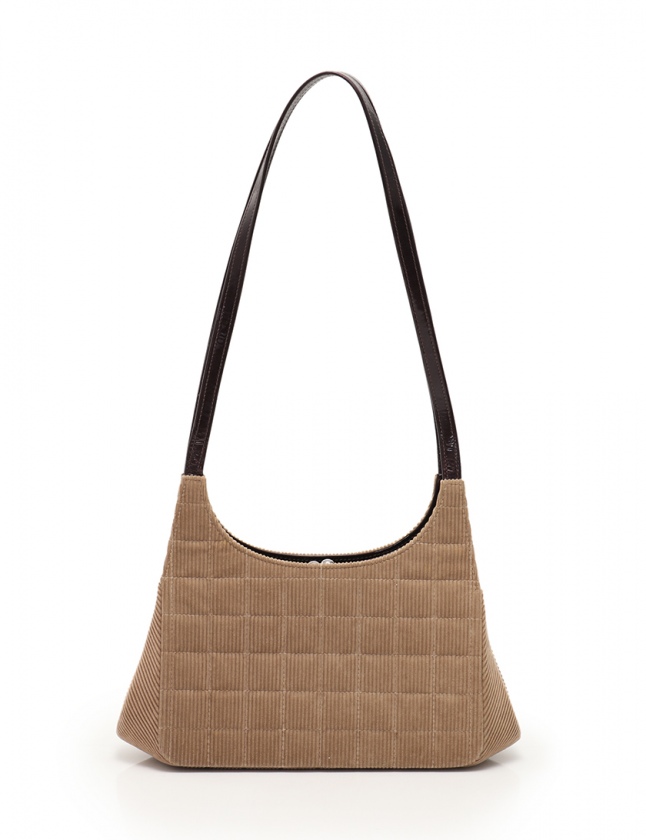 シャネル CHANEL ショルダーバッグ チョコバー ベージュ ダーク