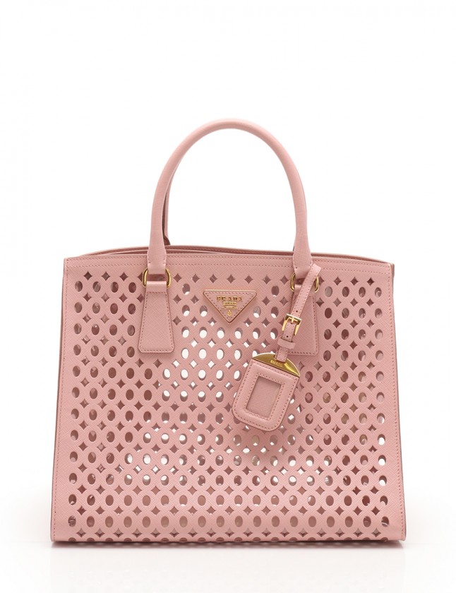 PRADA ハンドバッグ パンチング レザー であわ