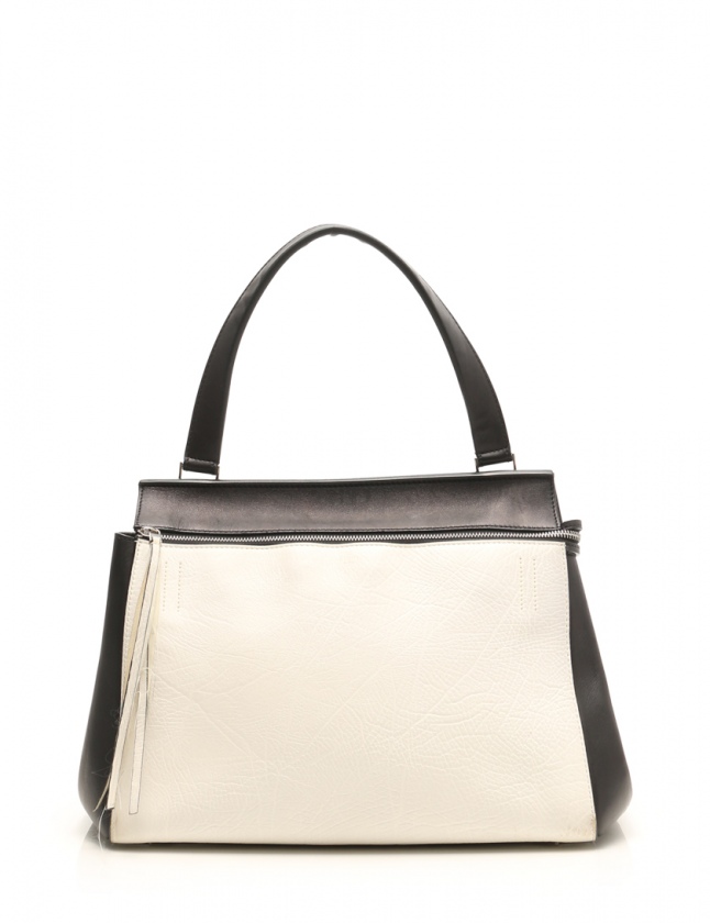 セリーヌ CELINE ワンショルダーバッグ エッジ 白 黒 レザー バイ 