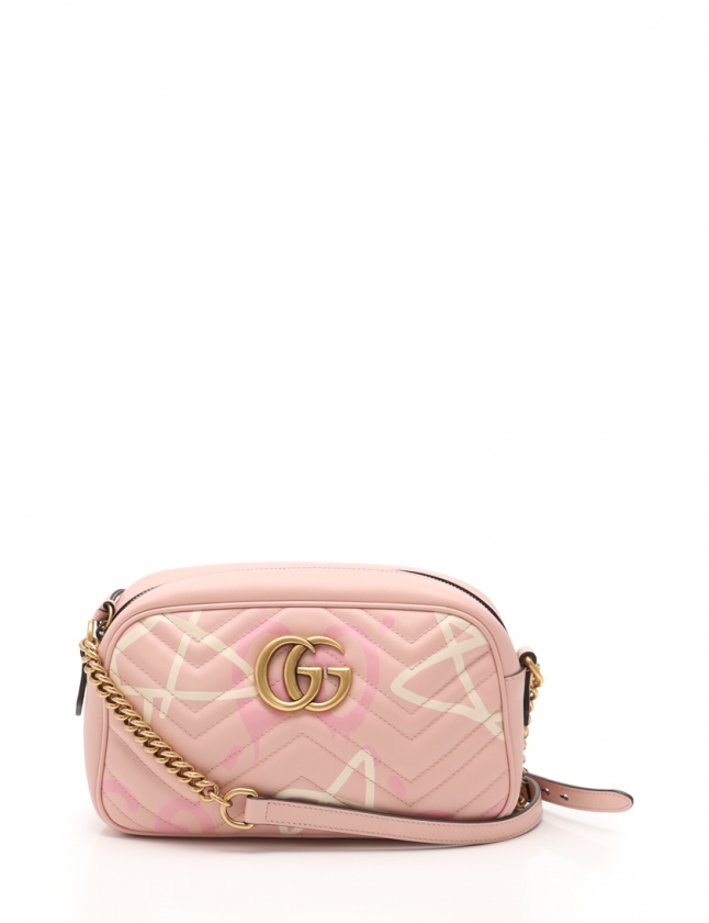 グッチ GUCCI ショルダーバッグ GGマーモント グッチゴースト ピンク 