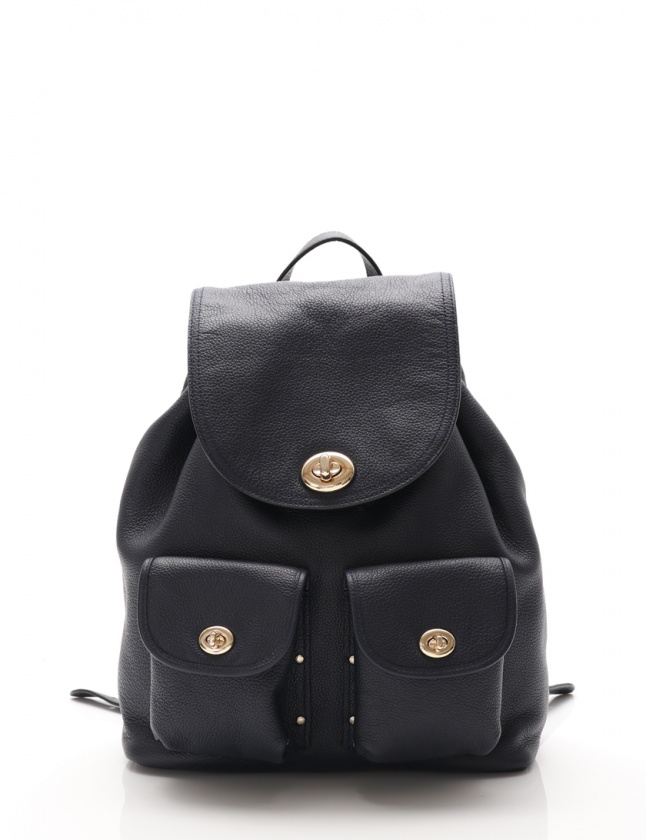 コーチ COACH リュック バックパック ターンロック ネイビー 37582 
