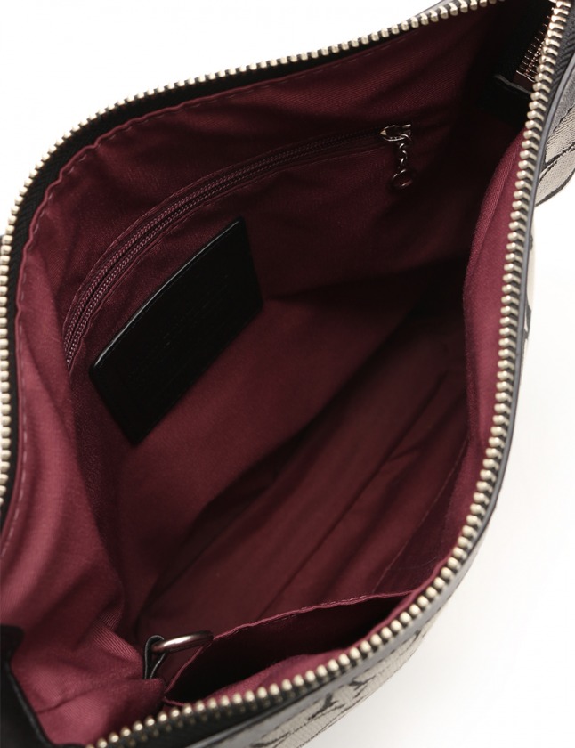 コーチ COACH ショルダーバッグ シグネチャー 黒 グレー F13010 