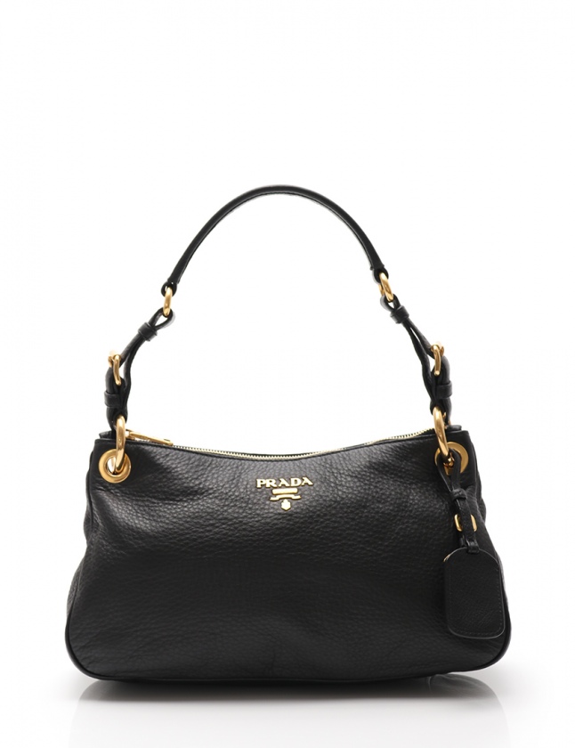 プラダ PRADA ワンショルダーバッグ 黒 B4894M レザー VITELLO DAINO 