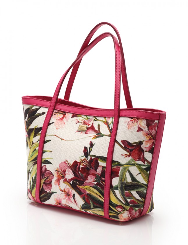 ドルチェ&ガッバーナ ドルガバ DOLCE&GABBANA トートバッグ 花柄 白 