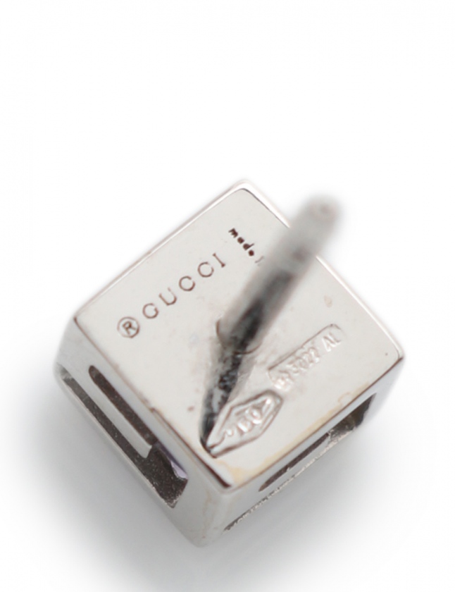 グッチ GUCCI ピアス Gキューブ ホワイトゴールド アクセサリー K18WG 