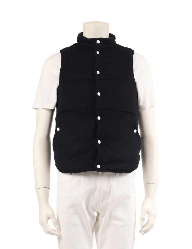 ロンハーマン Ron Herman ベスト ネイビー S アウター 無地 ウール カシミヤ混 メンズ 114 ベクトルパーク