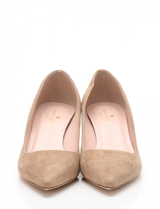 (美品) Kate Spade ケイトスペード　ベージュ ビジュパンプス ケイトスペード KATE SPADE パンプス ヒール ベージュ 7W