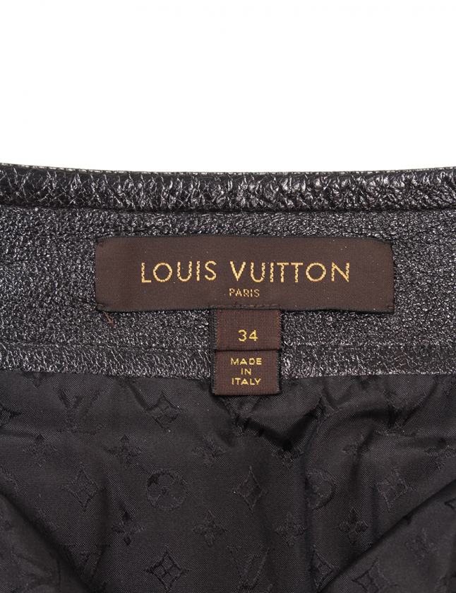 ルイヴィトン LOUIS VUITTON スカート 黒 34 ボトムス ミニ丈 タイト 