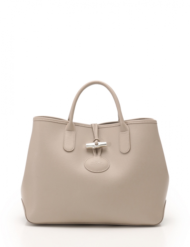 ロンシャン LONGCHAMP トートバッグ ロゾ ライトベージュ レザー  