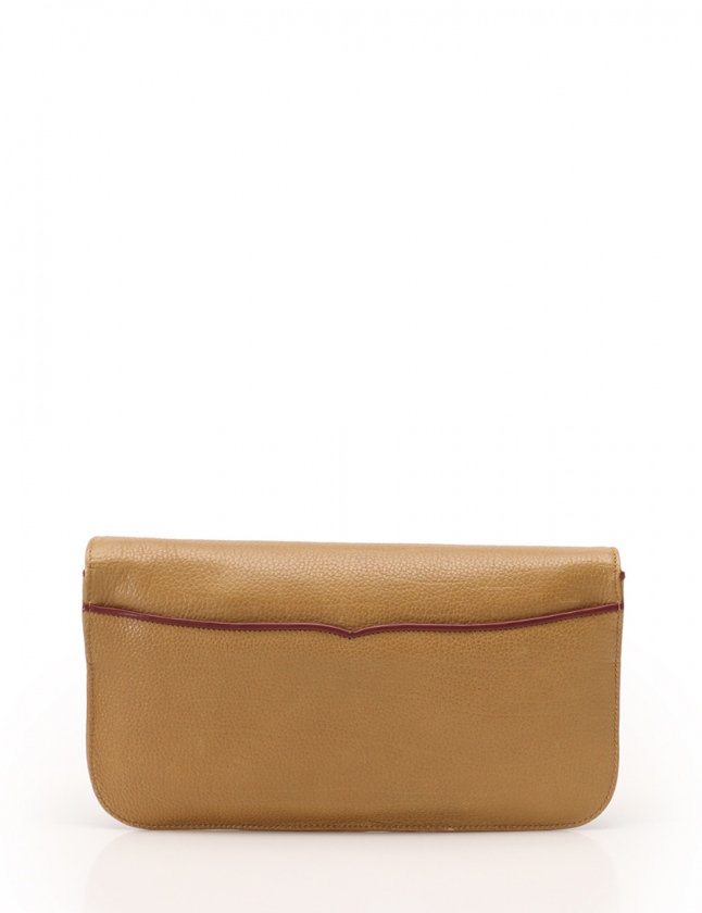 Cartier ベージュ クラッチバッグ　カルティエ カルティエレザー製ベージュクラッチバッグ茶