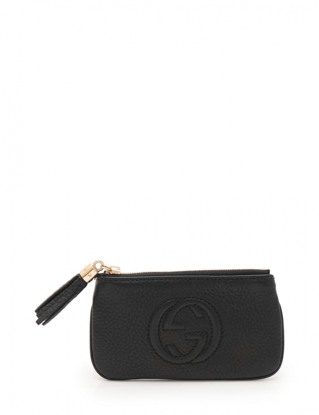 グッチ GUCCI コインケース 小銭入れ ソーホー インターロッキングG 黒 