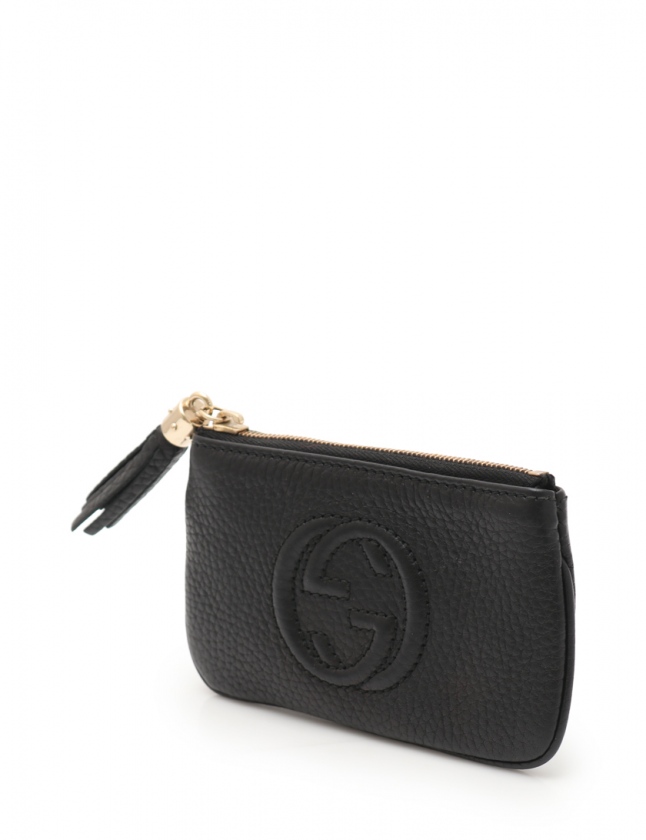 グッチ GUCCI コインケース 小銭入れ ソーホー インターロッキングG 黒 