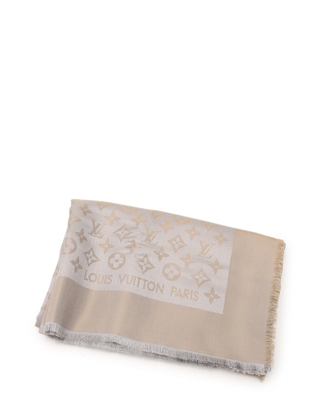 ルイヴィトン LOUIS VUITTON ストール ショール モノグラム グレー  