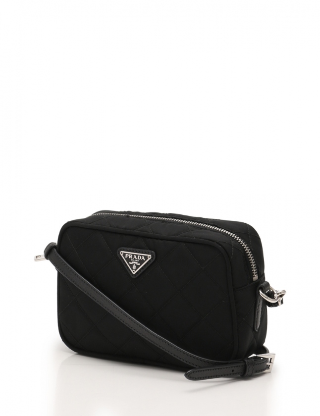 プラダ PRADA ショルダーバッグ ポシェット 黒 BT1028 ナイロン レザー 