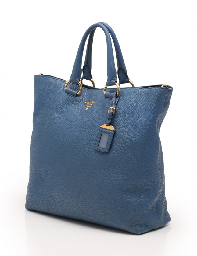 プラダ PRADA トートバッグ ショルダーバッグ 青 BN1713 レザー 2WAY  