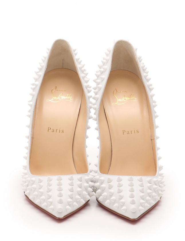 クリスチャンルブタン Christian louboutin パンプス ヒール 白